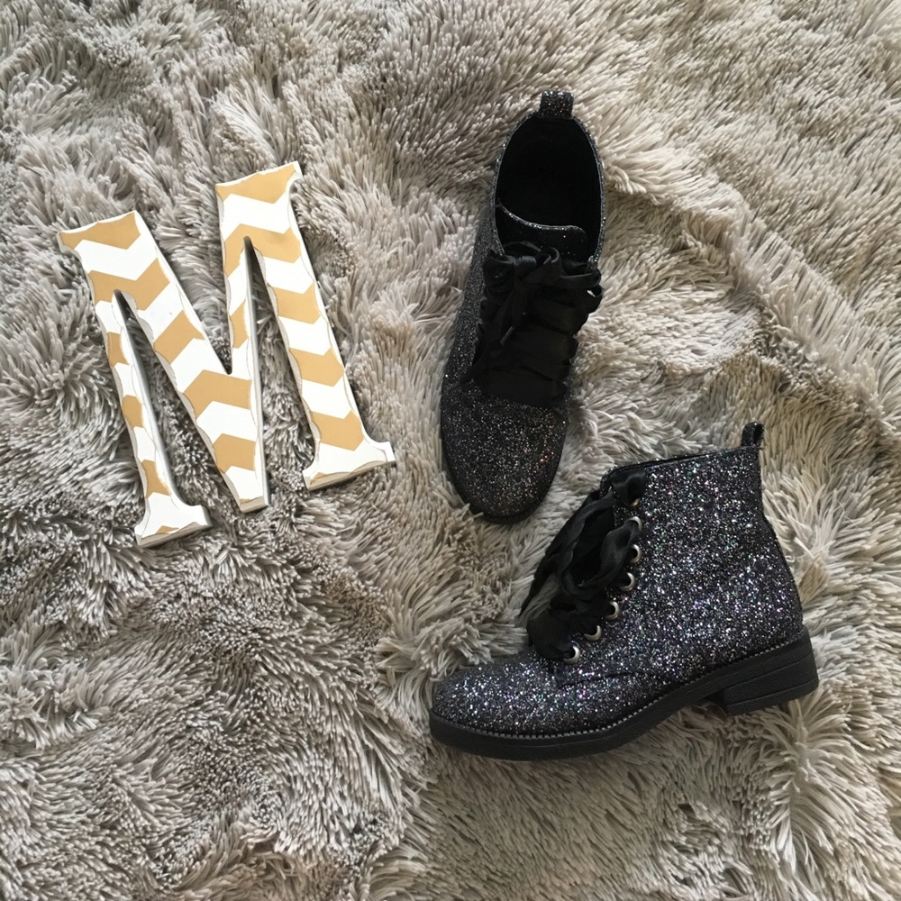 Sparkly Combat Boots